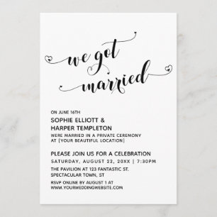 Invitación Sólo tenemos la recepción tipográfica del corazón