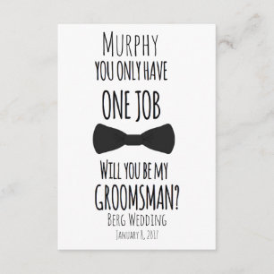 Invitación Sólo tienes un trabajo, ¿serás mi novio?