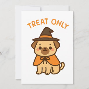 Invitación Sólo trato: Edición de Halloween Pup