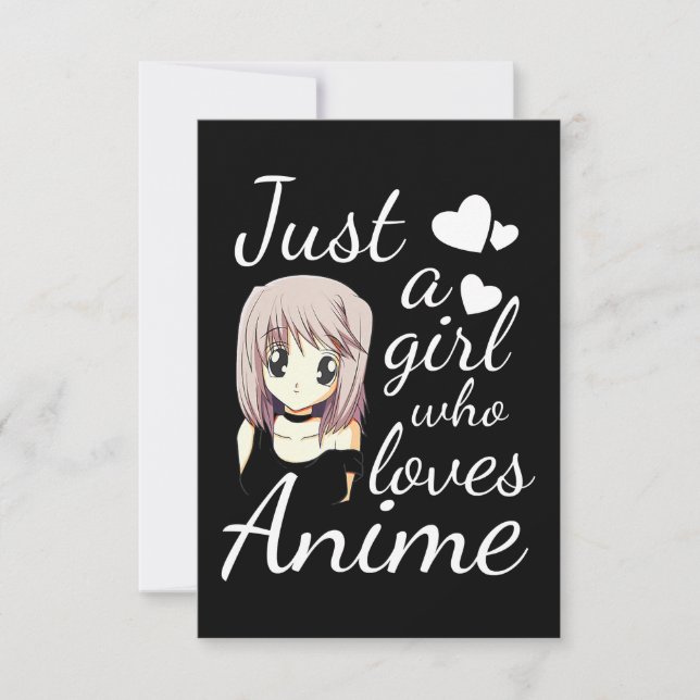 Invitación sólo un chica que ama el cosplay lindo anime (Anverso)