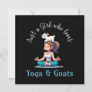 Invitación Sólo un chica que ama el yoga y las cabras