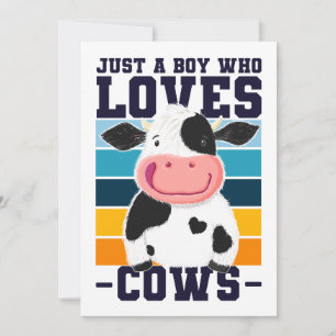Invitación Solo un chico que ama a las vacas