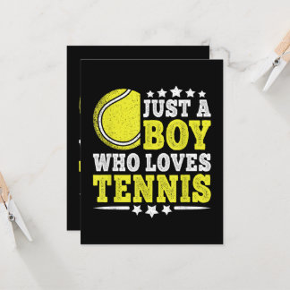 Invitación Solo un chico que ama el tenis divertido amante de