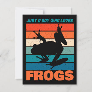 Invitación Solo un chico que ama las ranas - Retro Animal