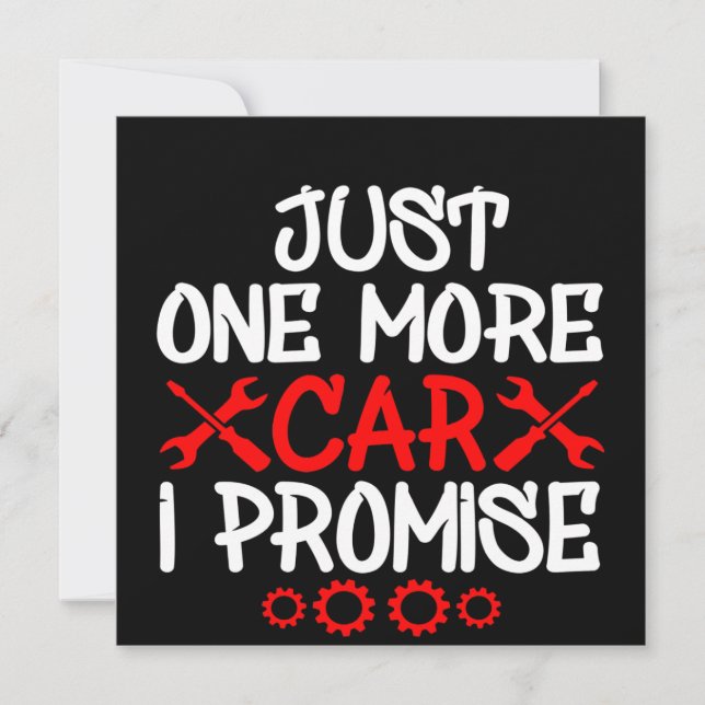 Invitación Sólo un coche más, lo prometo (Anverso)
