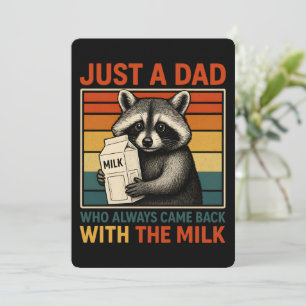 Invitación Solo un papá que siempre volvía con la leche