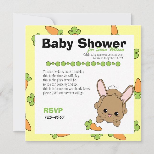 Invitación Solo un pedazo de zanja (Anverso)