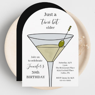 Invitación Solo un poquito más viejo Martini Fiesta de Cumple