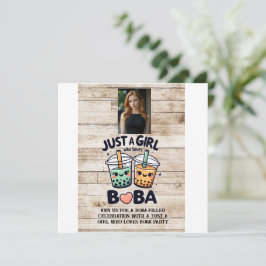 Invitación Sólo una chica que ama el boba