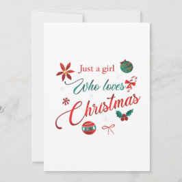 Invitación Sólo una chica que ama la Navidad