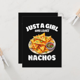 Invitación Solo una chica que ama los nachos divertido amante