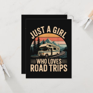 Invitación Sólo una chica que ama los viajes por carretera
