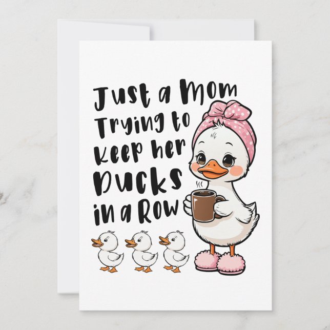 Invitación Solo una mamá tratando de mantener a sus patos en  (Anverso)