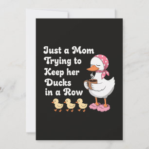 Invitación Solo una mamá tratando de mantener a sus patos en
