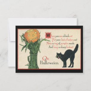 Invitación Sólo Una Vida Para Vivir Halloween Vintage