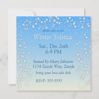 Invitación Solsticio de invierno de tormenta de nieve