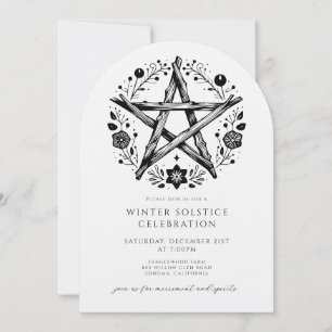 Invitación Solsticio de Invierno Rústico