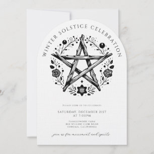 Invitación Solsticio de Invierno Rústico
