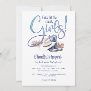 Invitación Soltera Vaquera Costera