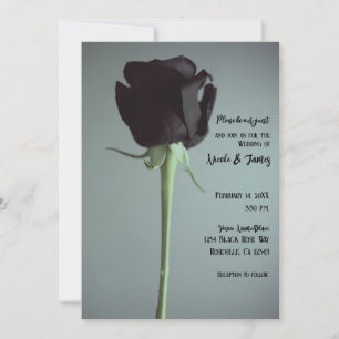 Invitación Soltero Negro Gris Malhumorado Romántico Elegante 