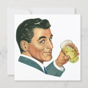 Invitación Soltero Vintage en una Fiesta de Cóctel