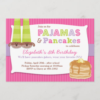 Invitación Solterona de la fiesta de cumpleaños de pijamas y
