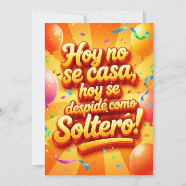 Invitación Solteros adelante (Anverso)