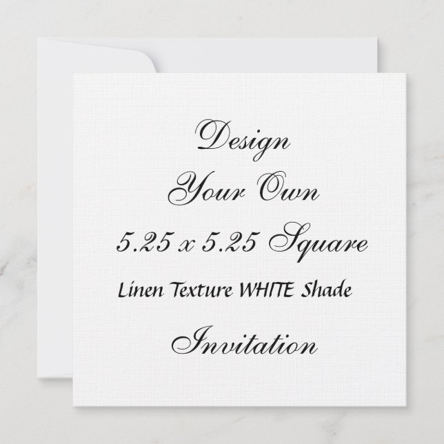 Invitación Sombra blanca de textura de línea 5.25 x 5.25 (Anverso)