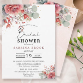 Invitación Sombra De La Ducha De Novias Azules De Envergadura