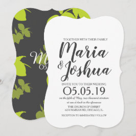 Invitación Sombra de limón cítrico boda lima