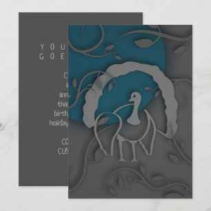 Invitación Sombra de Turquía Noir por la luna