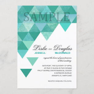 Invitación SOMBRA firma semisgloso Triángulos geométricos