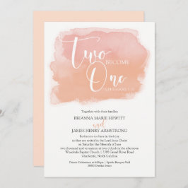 Invitación Sombras cristianas del coral de la acuarela de la