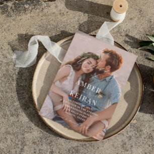 Invitación Sombras de champán - Boda fotográfico V2