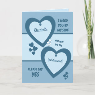 Invitación Sombras de la dama de honor Boda azul