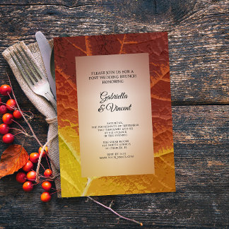 Invitación Sombras del Boda Brunch del Autumn Leaf Post