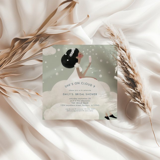 Invitación Sombras en la Nube 9 Verde azulada Plaza de la Duc (Subido por el creador)