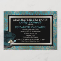 Sombrerero enojado Alicia en ducha nupcial del