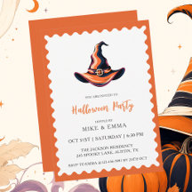 Sombrero de Bruja Caprichoso Moderno de Halloween