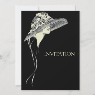 Invitación Sombrero de Dama Elegante