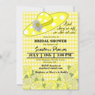 Invitación Sombrero de Derby de Kentucky Belleza Sureña Fiest