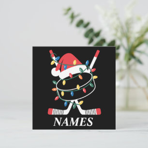 Invitación Sombrero de Santa de Navidad de Nombre Personaliza
