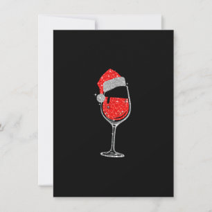 Invitación Sombrero de Santa Sombrero de Vino Rojo para Mujer