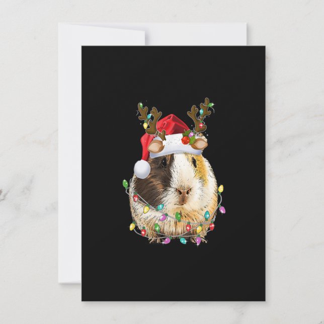 Invitación Sombrero divertido de Santa de Cuyo con cuernos de (Anverso)