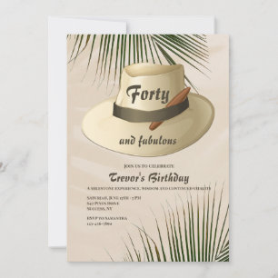 Invitación Sombrero Panamá y Cigarro
