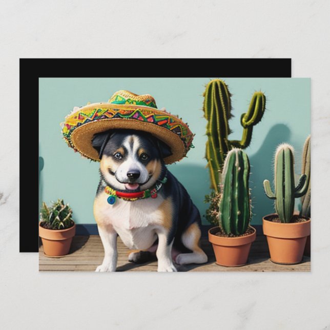 Invitación sombreros perros (Anverso / Reverso)