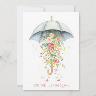 Invitación Sombrilla Floral de Primavera Acuarela Celebración