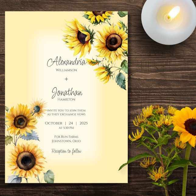 Invitación Sombrillas rusas en un falso Boda de oro pálido (Subido por el creador)