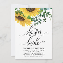 Invitación Sombrillas rusas y ducha nupcial de eucalipto