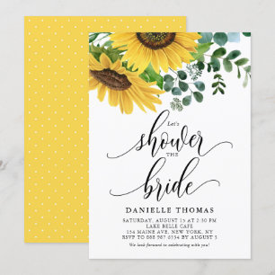 Invitación Sombrillas rusas y ducha nupcial de eucalipto